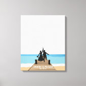 Beach Fingerprint ballon Guestbook Canvas Afdruk (Voorkant)