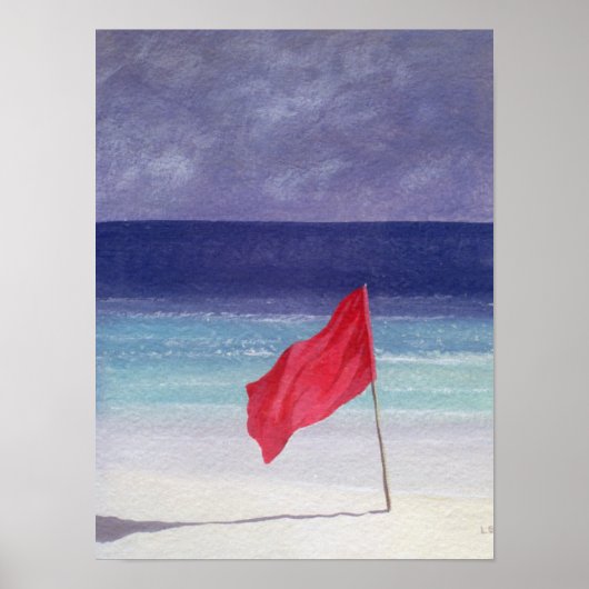Beach Flag - Storm Warning 1985 Poster (Voorkant)
