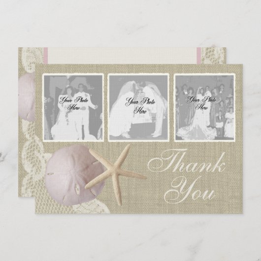 Beach Flat Kaart Dank u (Voorkant / Achterkant)