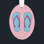 Beach Flip Flops<br><div class="desc">An illustration of a pair of pink and blue beach flip flops. It's summertime! Let's take a break and have some fun under the sun. Aren't you excited to prepare all your stuff for vacation? Don't forget your flip flops.</div>