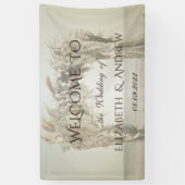 Beach Floral Arch Wedding Spandoek (Verticaal)