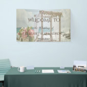 Beach Floral Retro Arch Wedding Spandoek (Beurs)