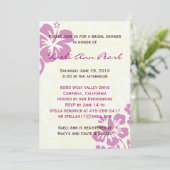 Beach Flowers Vrijgezellenfeest - Lila Kaart (Staand voorkant)