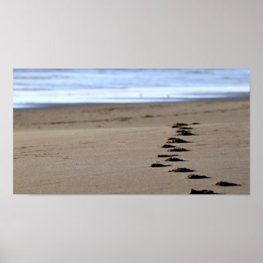 Beach Footstep Poster (Voorkant)