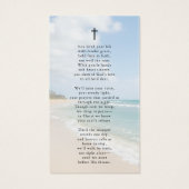 Beach Forever Hearts Photo Poem Cross Prayer Card (Dos)