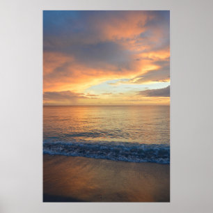 Beach foto van Sanibel Sunset Tropical Florida Isl Poster