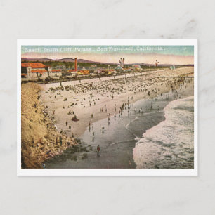 Beach from Cliff House, San Francisco  Briefkaart