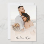 Beach Front  Hawaiian Photo Wedding Save The Date (Achterkant)