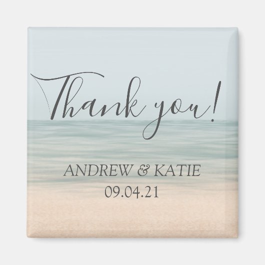 Beach Front  Hawaiian Weddenschap Bedankt Magneet (Voorkant)