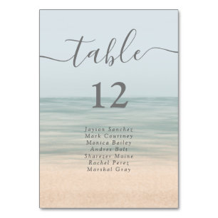 Beach Front  Hawaiian Weddenschap Table Kaart