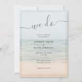 Beach Front Hawaiian Wedding Kaart (Voorkant)