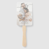 Beach Front  Hawaiian Wedding Programme Handwaaier (Achterkant)