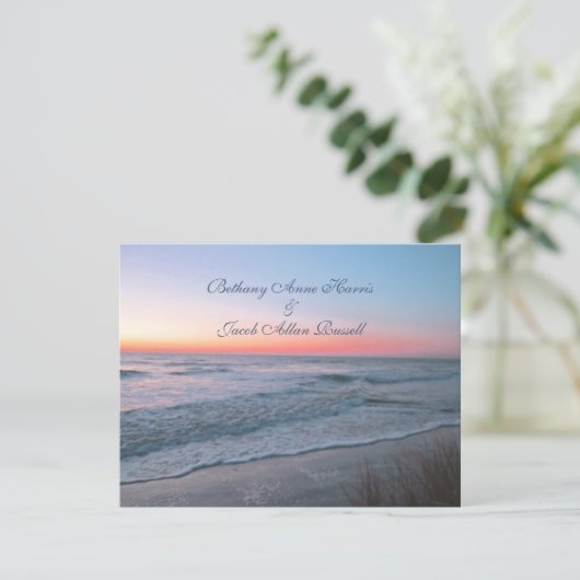 Beach Front Uitzicht Weddenschap Kaart (Staand voorkant)