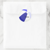 Beach Fun Blue Name Sticker (Tas)