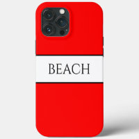 BEACH Fun Bold Helder Rood Witte Zomer Strepen