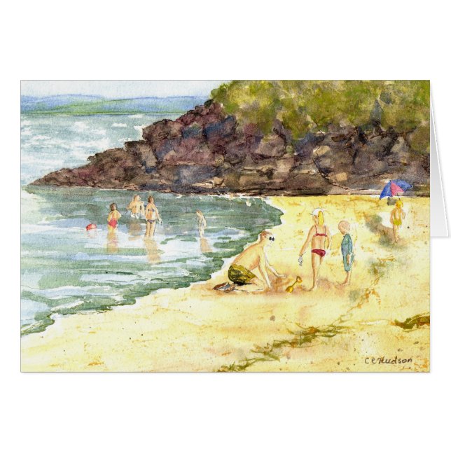 "Beach Fun"-kaart (Voorkant Horizontaal)