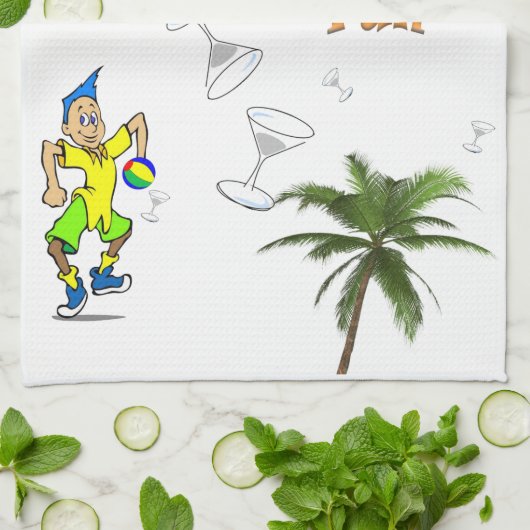 Beach Fun Kitchen Hand Towel Theedoek (Gevouwen)