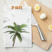 Beach Fun Kitchen Hand Towel Theedoek (Quarter Fold)