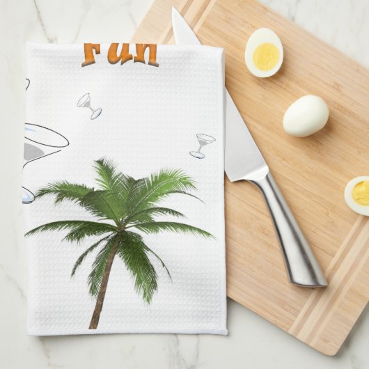Beach Fun Kitchen Hand Towel Theedoek (Quarter Fold)