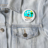 Beach Fun. Ronde Button 5,7 Cm (In situ)