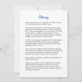 Beach Funeral Memorial Card Kaart (Achterkant)