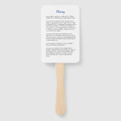 Beach Funeral Memorial Hand Fan Handwaaier (Achterkant)