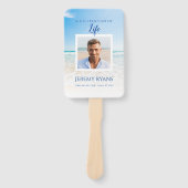 Beach Funeral Memorial Hand Fan Handwaaier (Voorkant)