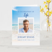 Beach Funeral Memorial Programme Kaart (Gele Bloem)