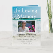 Beach Funeral Programme | Dienstenvolgorde Programma (Voorkant)