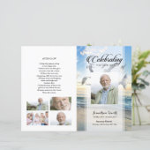 Beach Funeral Programme sjabloon (Staand voorkant)