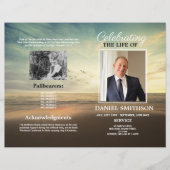 Beach Funeral Service Programme Celebration of Lif Flyer (Voorkant)
