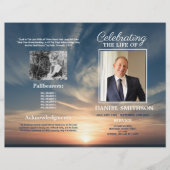Beach Funeral Service Programme Celebration of Lif Flyer (Voorkant)