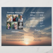 Beach Funeral Service Programme Celebration of Lif Flyer (Achterkant)