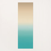 Beach-geïnspireerd ontwerp met monogram en naam yogamat (Achterkant)