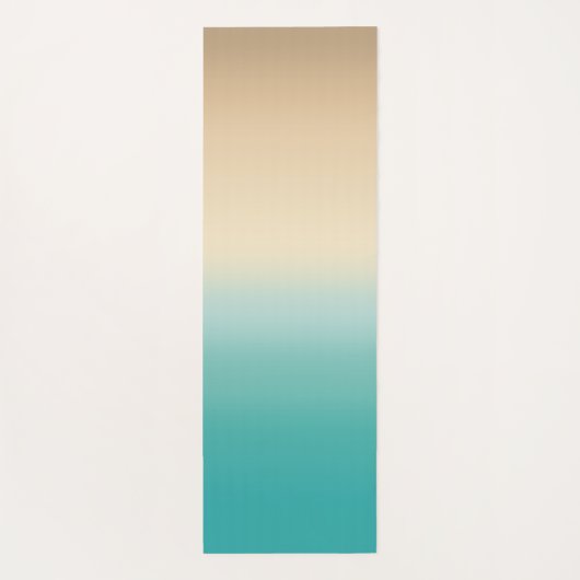 Beach-geïnspireerd ontwerp met monogram en naam yogamat (Achterkant)