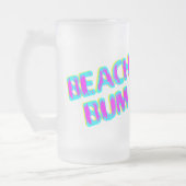 Beach Gezegde Roze en Blauwgroen Matglas Bierpul (Links)