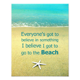 Beach Gezegde Starfish Foto Foto Afdruk