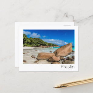 Beach Gift Praslin Seychellen Island Anse Lazio Feestdagenkaart