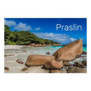 Beach Gift Praslin Seychellen Island Anse Lazio Perfect Poster