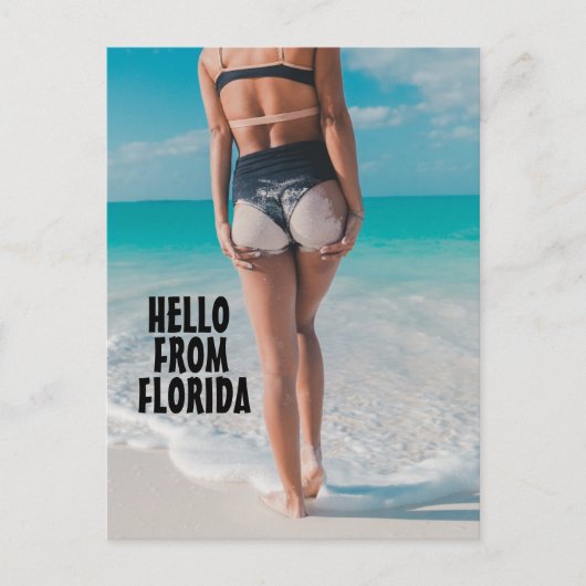 BEACH GIRL BIKINI FLORIDA BRIEFKAARTEN (Voorkant)
