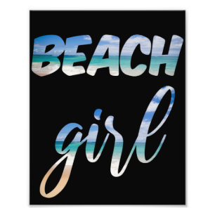 Beach Girl Foto Afdruk