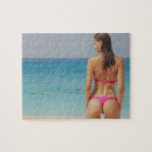 BEACH GIRL G STRING BIKINI JIGSAW PUZZLE (Horizontal)