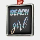 Beach Girl Metalen Ornament (Links)
