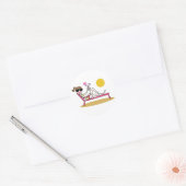 Beach Girl Ronde Sticker (Envelop)