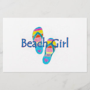 Beach Girl Stationery Briefpapier