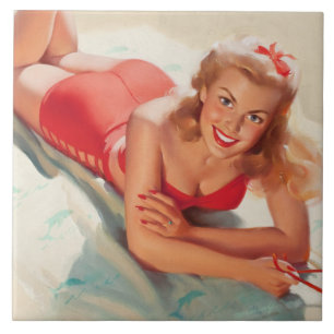 Beach Girl Tegeltje