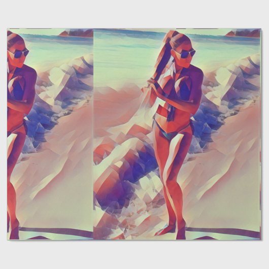 Beach Girl Thunder_Cove Cadeaupapier (Vlak)