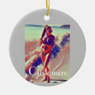 Beach Girl Thunder_Cove Keramisch Ornament