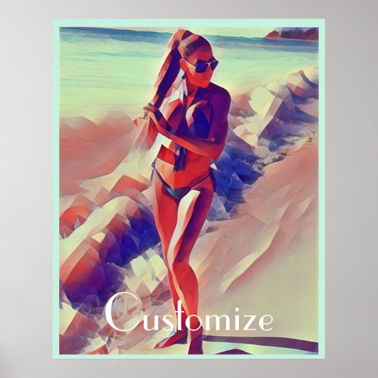 Beach Girl Thunder_Cove Poster (Voorkant)