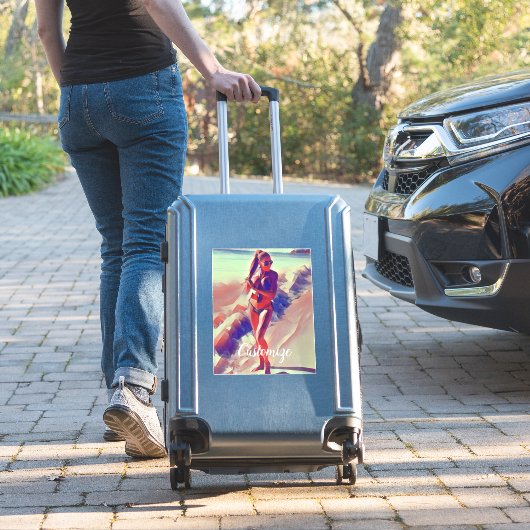 Beach Girl Thunder_Cove Sticker (Koffer Insitu)